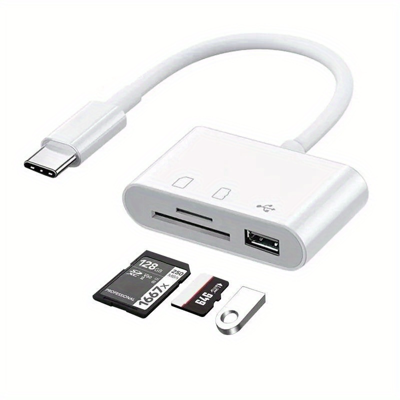 

Type C Adapter Tf Cf Sd Memory Card Reader Otg Writer Compact Flash Usb-c For Ipad Pro//samsung/xiaomi Cardreader