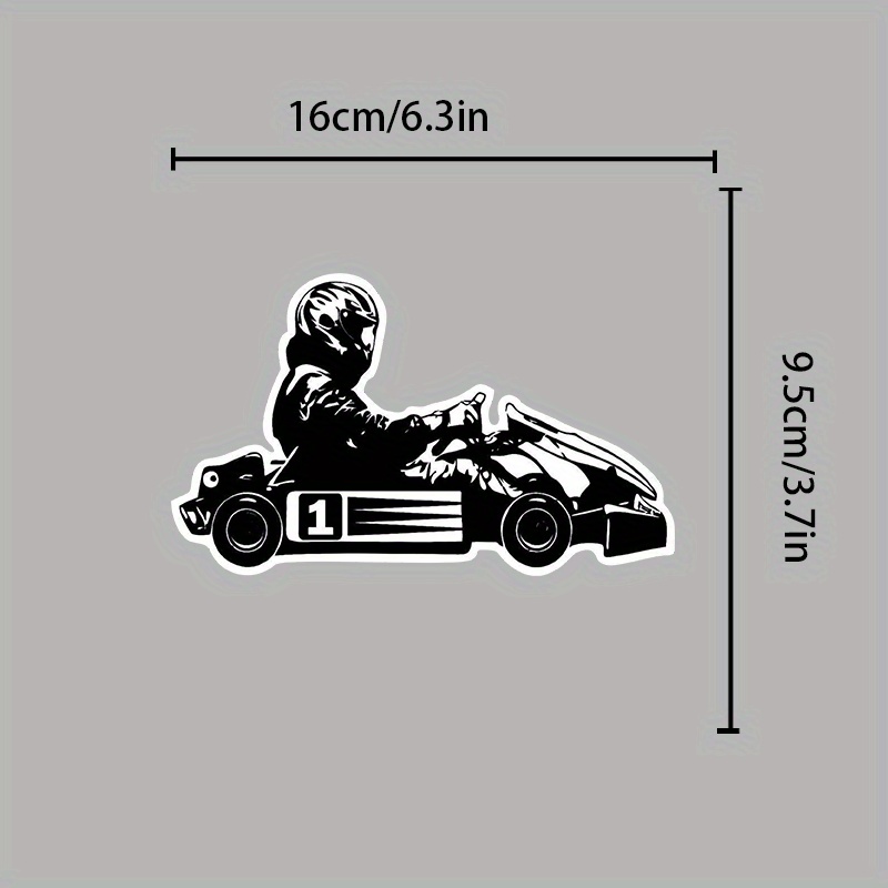 

Man Karting Kart Race Racing Decal Car Sticker Vinyl Room Decor