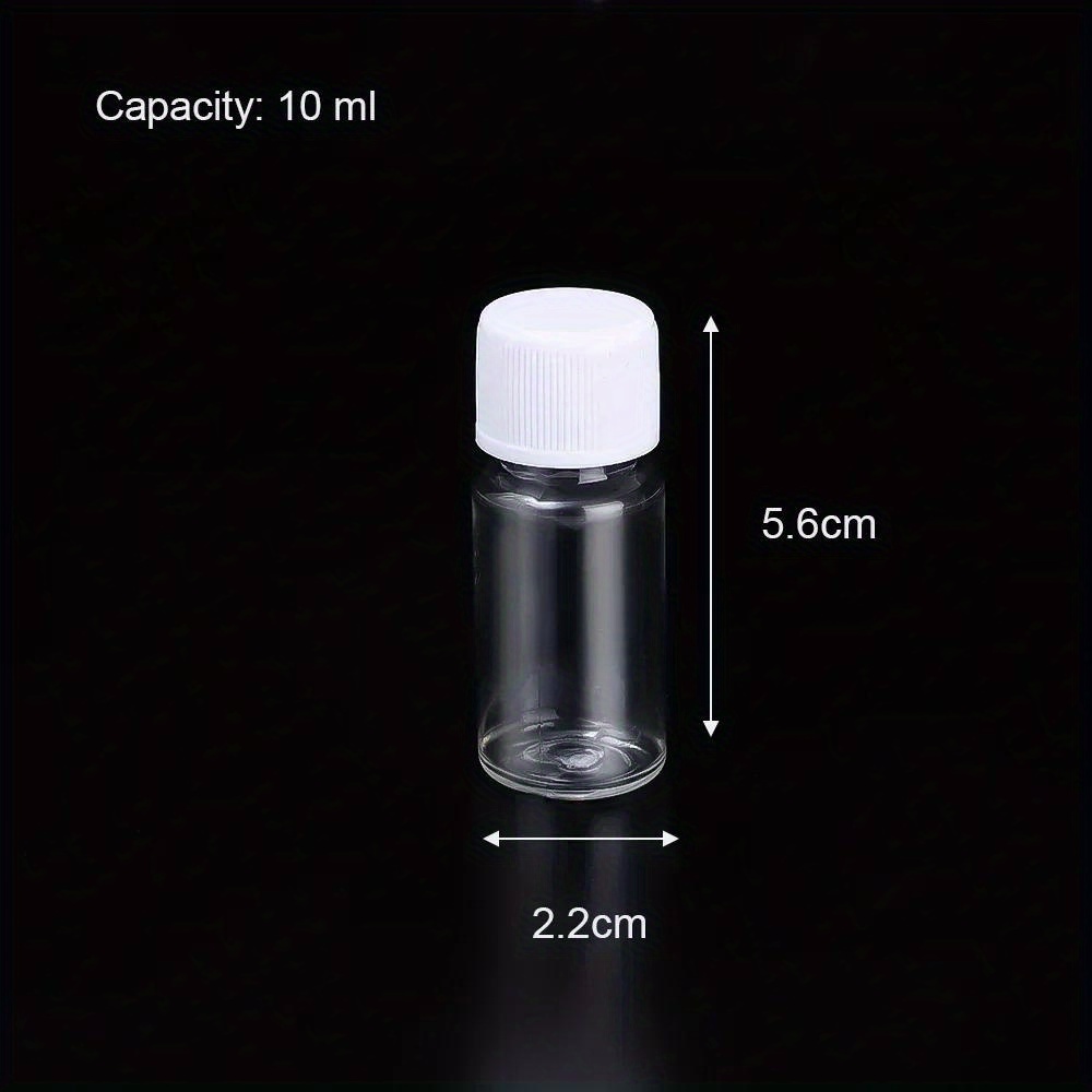 TEMU 5pcs Plastic Bottle Transparent Refillable Bottle Portable Sample Vials Cosmetic Containers For Lotion Creams