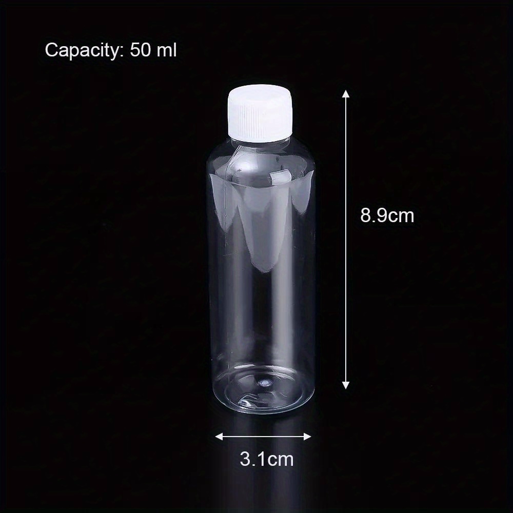 TEMU 5pcs Plastic Bottle Transparent Refillable Bottle Portable Sample Vials Cosmetic Containers For Lotion Creams