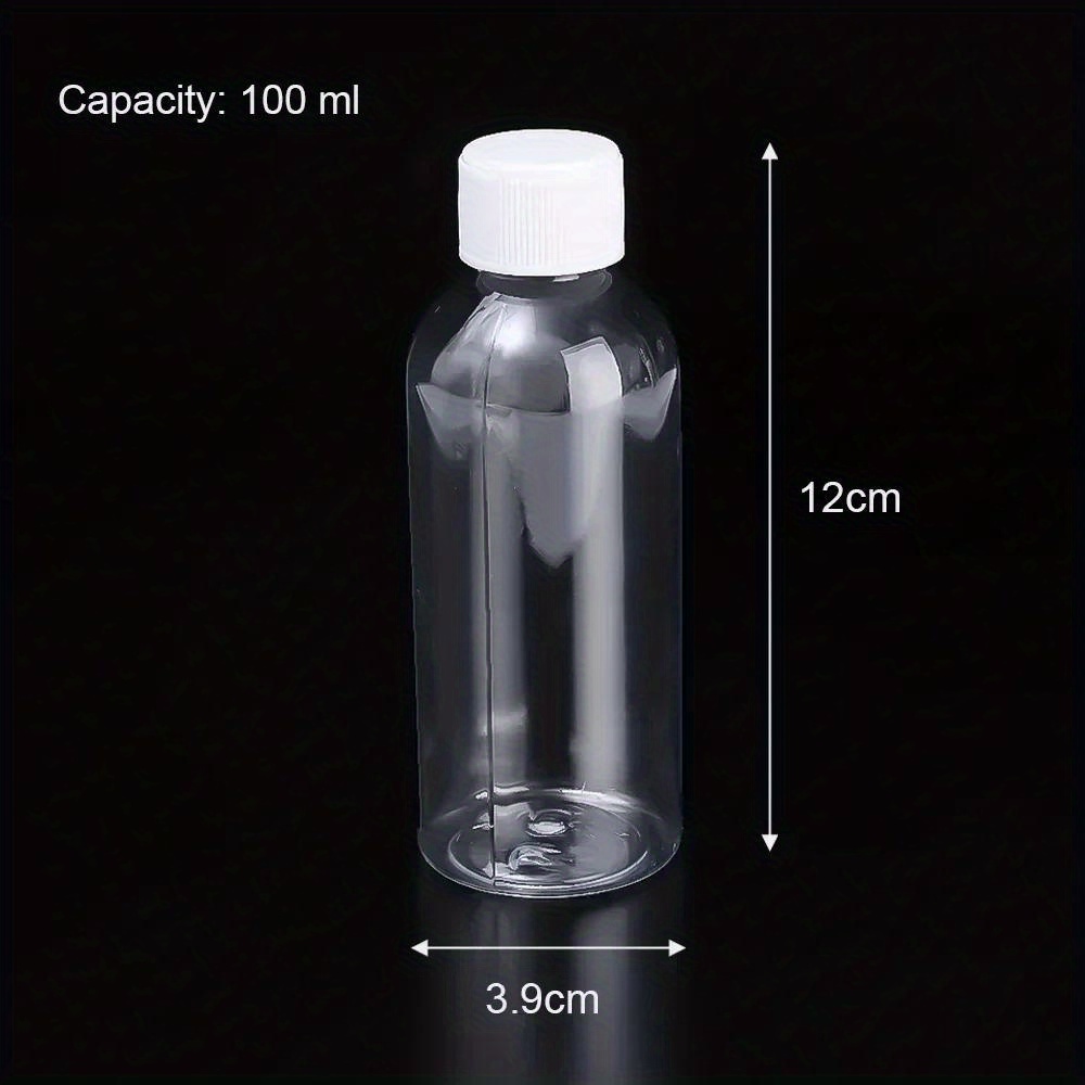 TEMU 5pcs Plastic Bottle Transparent Refillable Bottle Portable Sample Vials Cosmetic Containers For Lotion Creams