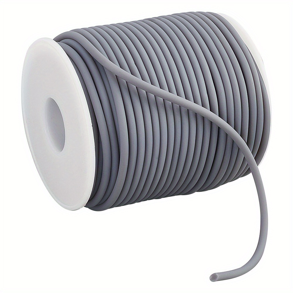 1 Pc Solid Plastic Cord 3mm Grey Plastic Rope Tubing Cord Round Elastic  Cord Beading Crafting Stretch String For DIY Craft Making