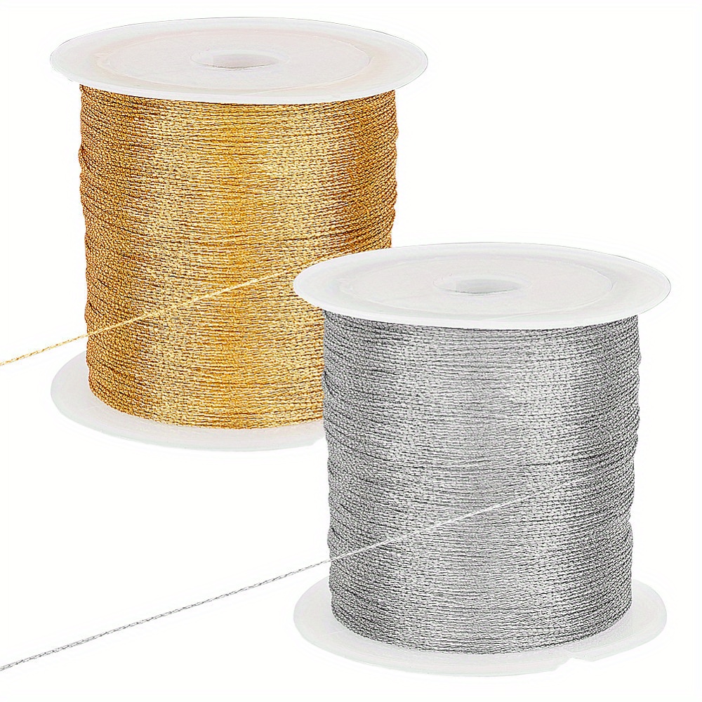 

2pcs For , Jewelry Making, 0.2mm , Round Mixed & Silvery, 109.36yards () Roll, & Decorative String -beading &