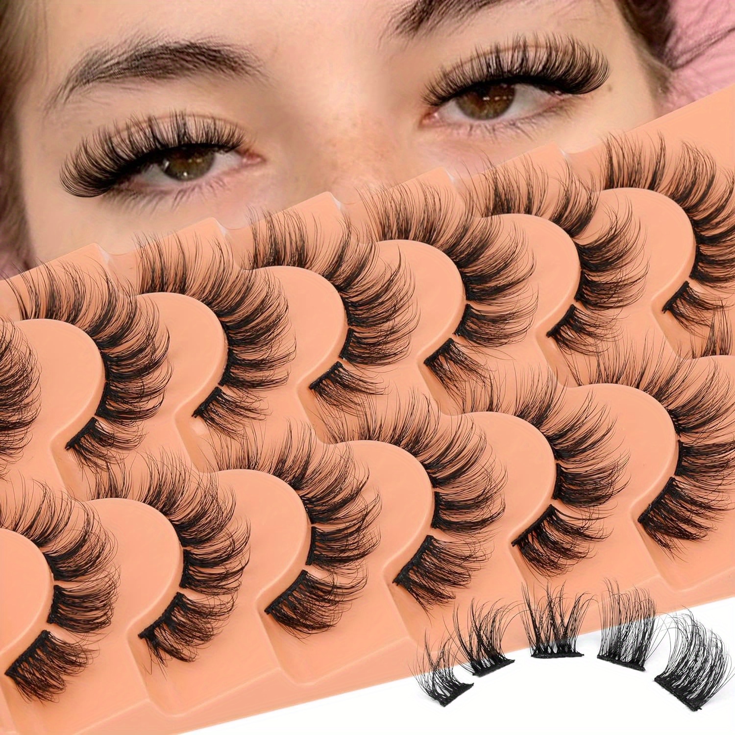 

Cluster Lashes Natural Look Fluffy Individual Eyelashes Cc Wispy Lash Clusters Diy False Eyelashes That Look Like Extensions