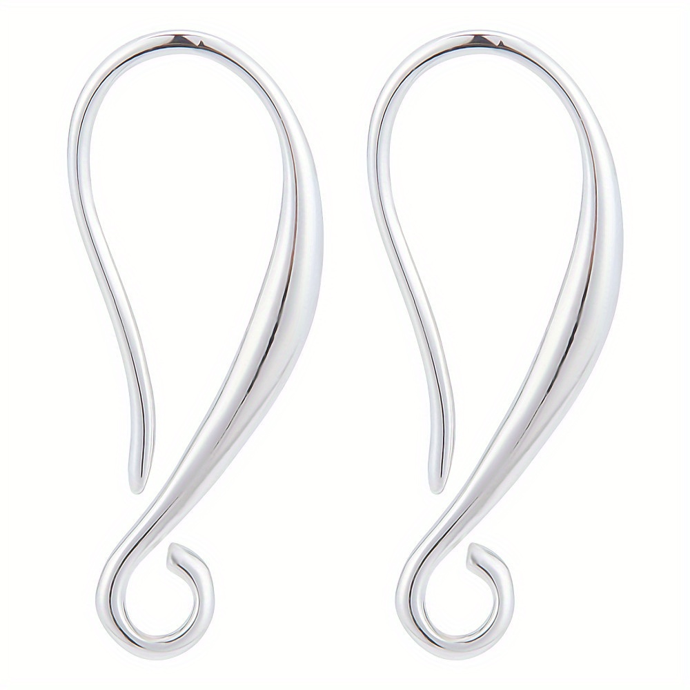 925 Sterling Silver Earring Hooks Ear Wires Fish Hook - Temu