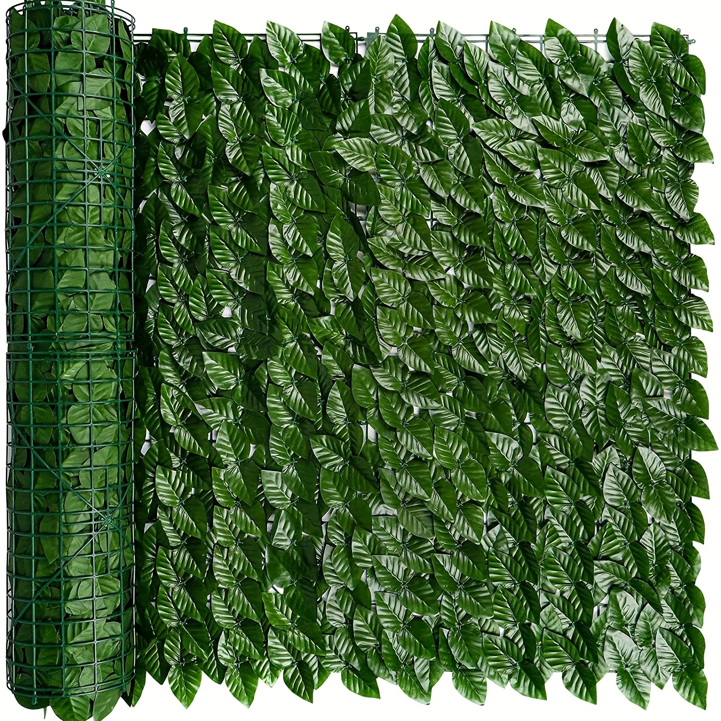 

1pc Artificial Ivy Hedge Faux Leaf Screen, Uv Protected Greenery Wall Decor, Plastic Privacy Fence For Outdoor Garden, Balcony Decoration