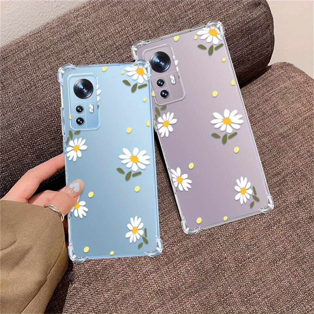 

Cartoon Daisy Transparent Shockproof Phone Case For Redmi Note 12 10 10s 10t 11 11pro 12pro Plus 12c Cover For Xiaomi Mi 12t Pro 10t Pro 11lite 11t 11t Pro 12lite 13t 13t Pro 13lite Soft Tpu Shell