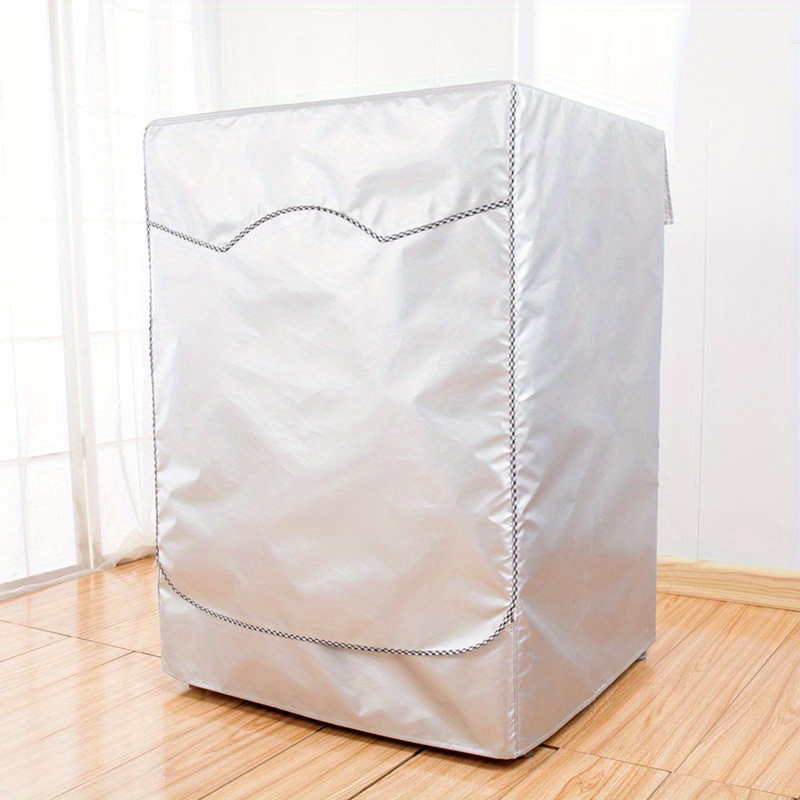 Washing Machine Cover Washing Machine Coat Oxford Cloth Black And Silver 210d