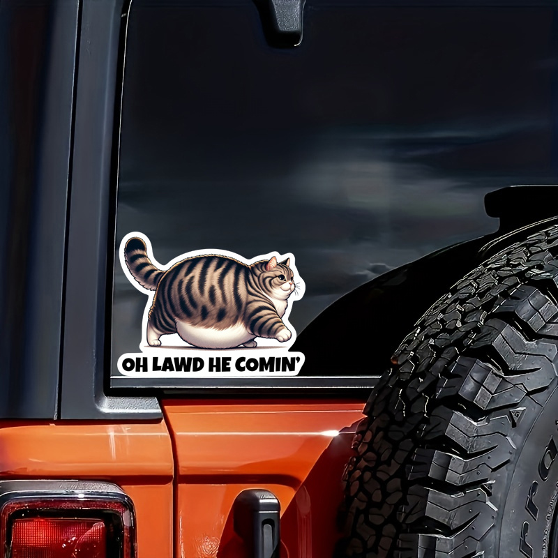 

Cat Meme Sticker Decal - Funny, Durable, Waterproof Bumper Sticker - Perfect For Cars, Laptops, And Water Bottles