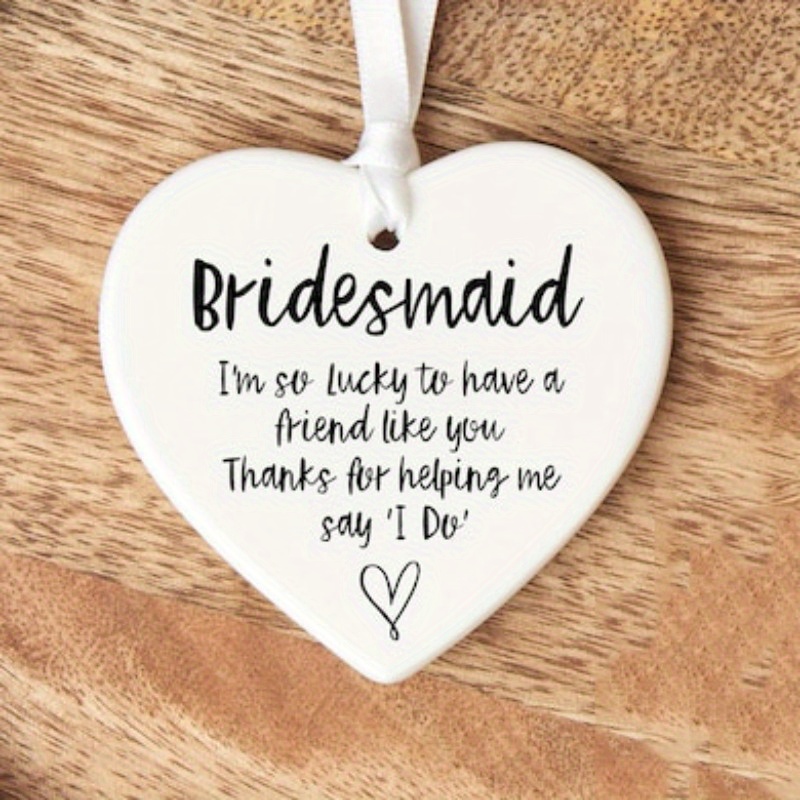 2d Flat, Bridesmaid Keepsake, Thank You Bridesmaid Gift, Bridesmaid Gifts, Bridesmaid Ornament, Gift For Bridesmaid, Thanks For Being My Bridesmaid, Christmas Decorations, Halloween Decorations