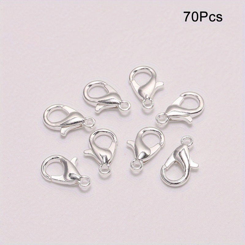70pcs/pack 12mm 8-color Clasps, Connectors For Making Accessories, Necklace Bracelet Chain Supplies