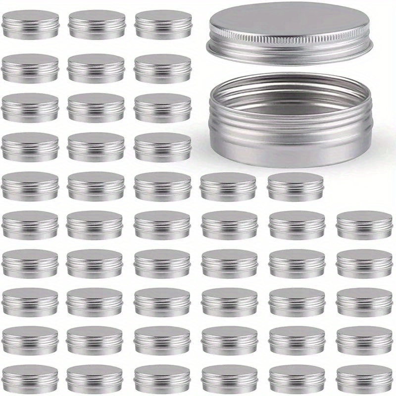 

5pcs 5g 10g 15g 20g 30g 50g Empty Aluminum Tins Cans Silver Metal Round Cans With Screw Lid For Salve Spices Candles Lipstick