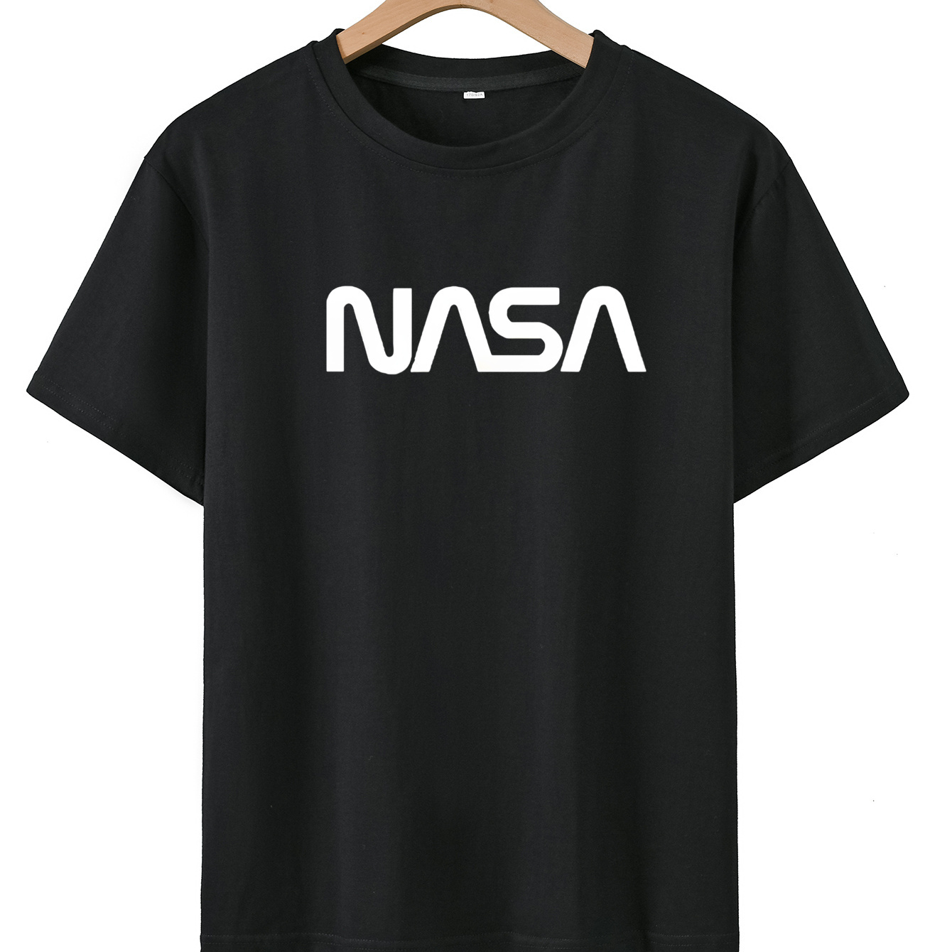 

Nasa Print Boy's Creative T-shirt, Casual Comfy Crew Neck Tee Top For Summer