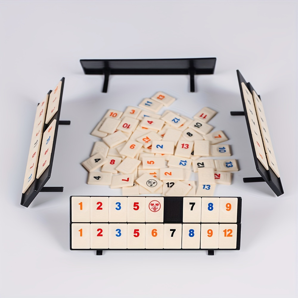 

Ensemble De Jeux De Société Classiques Pour La Famille, Mini Jeu De Tuiles Rummy Avec Supports, Jeu De Casse-tête Mathématique Amusant Version Voyage Dans Un Sac Cadeau