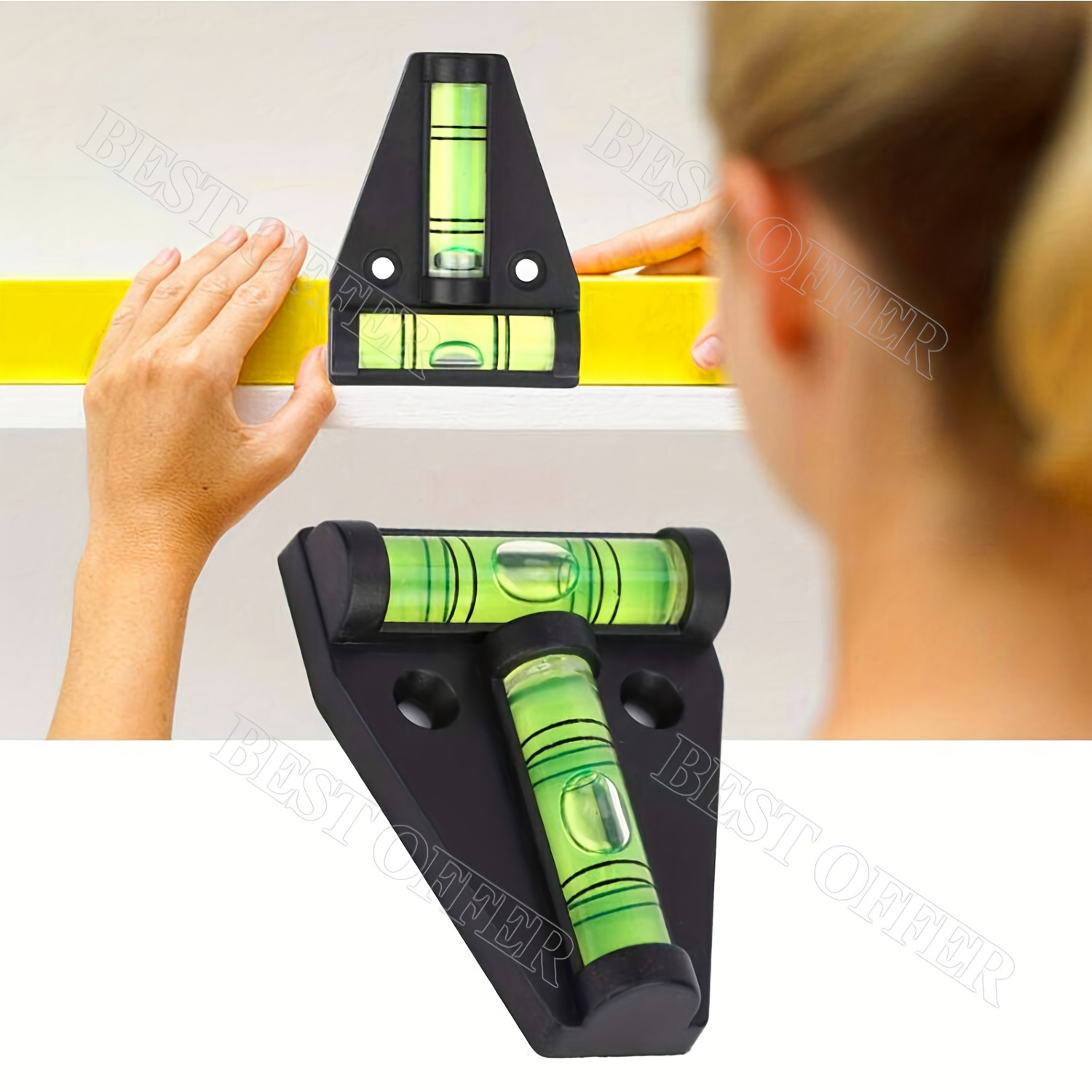 5/10 adet Üçgen Su Terazisi Balon Terazisi Seviyeleyici T-tipi Karavan RV Kamyon Karavanı Tekne