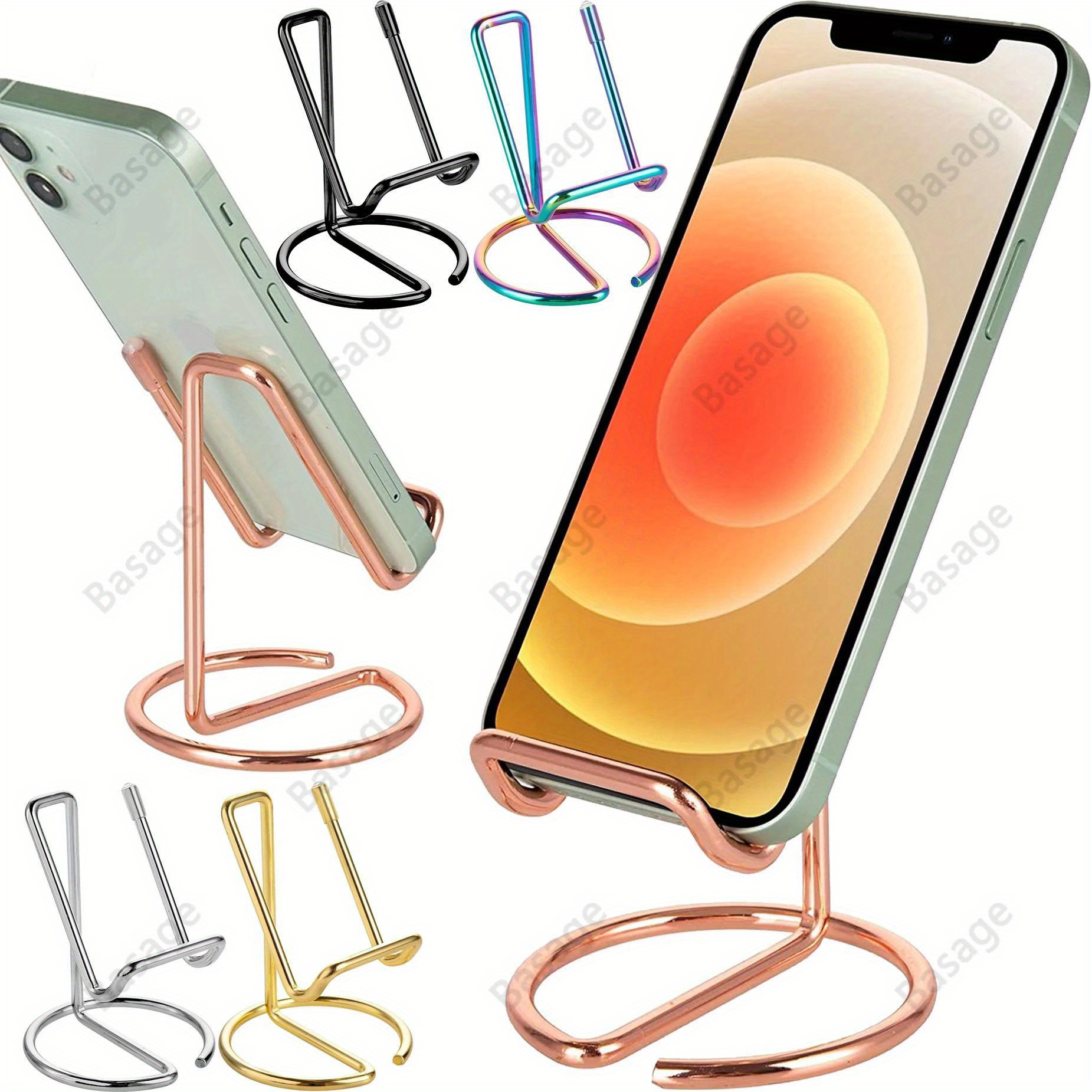 

Cell Phone Stand For Desk, Business Card Holder,cute Metal Cell Phone Stand, Metal Wire Cellphone Cradle Dock For Phone Tablet