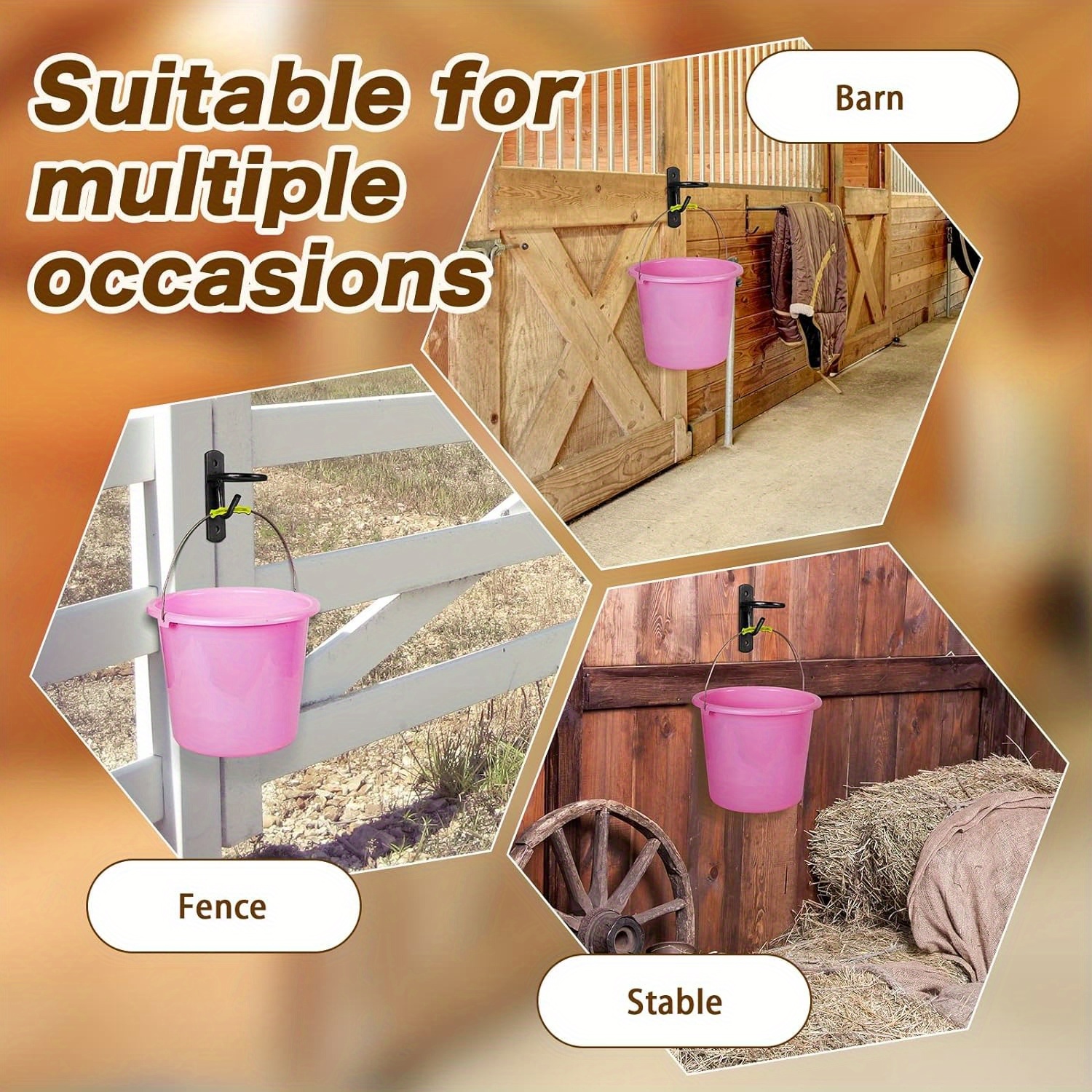 Horse Bucket Hooks Equestrian Bucket Metal Hooks Hangers - Temu