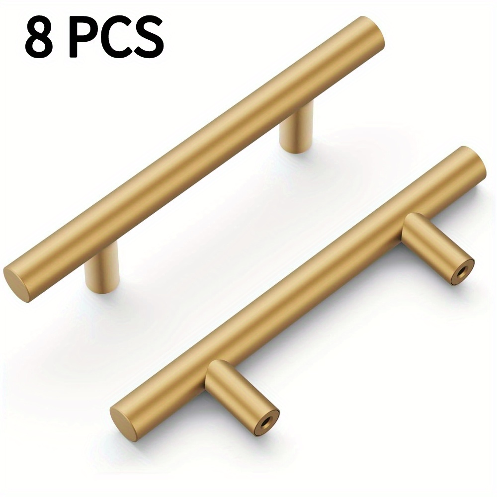 

8pcs Kitchen Cabinet Handles, Drawer Pulls For Doors & Dresser Drawers, Hardware For Bathroom, Cabinet Handles 5-9/10 Inch (150mm) Length With 3-3/4 Inch (96mm) Hole Center