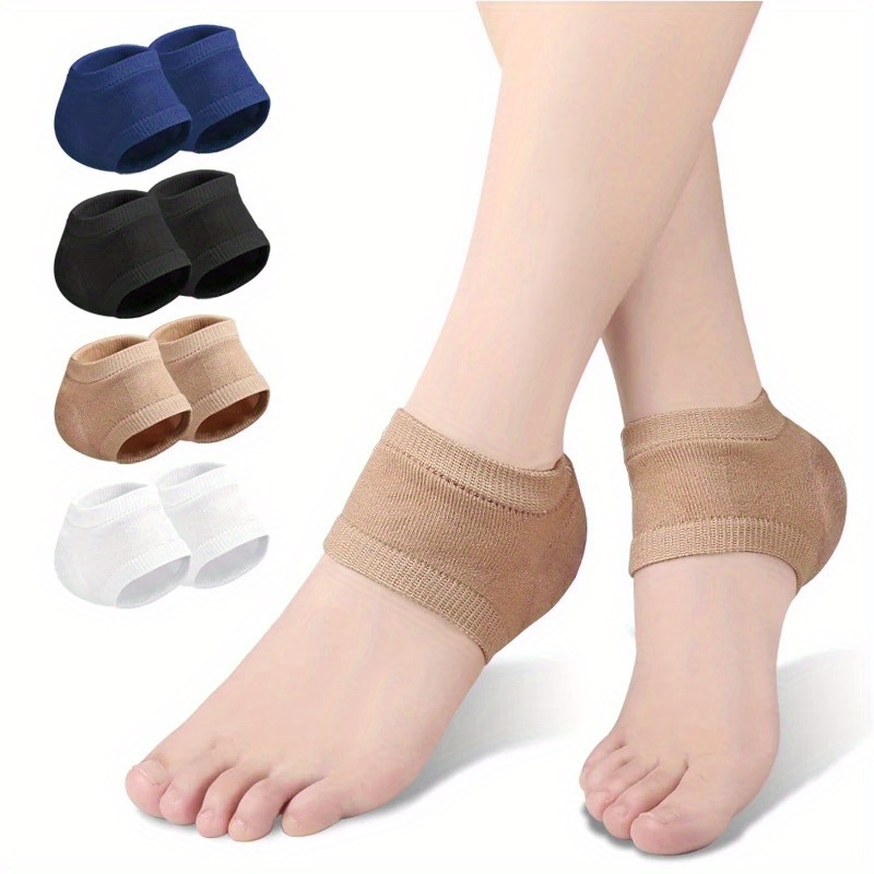 

2pcs Silicone Gel Heel Sleeves, Heel Pads, Foot Care Accessories, Universal Fit For Home And Work Use