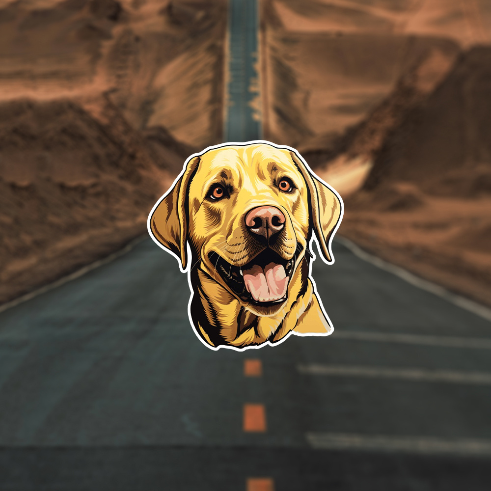 

Yellow Labrador Dog Sticker Car Truck Window Bumper Graphics Vinyl Decal Lab K9