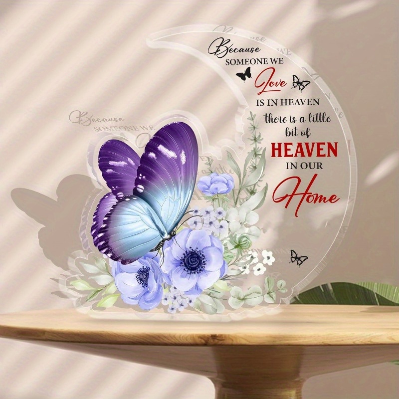 TEMU [2d Flat] Memorial Gift, Sympathy Bereavement Gift, Memorial Acrylic Block, Memory Gift For Loss Of , Loss Of Mom Dad Grandma, Condolence Gift,