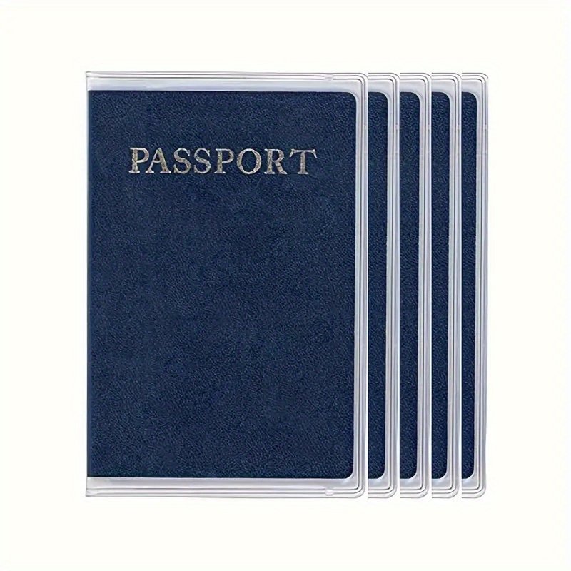 

5pcs Waterproof Pvc Passport Covers, Clear Passport Protectors, Frosty Passport Holders