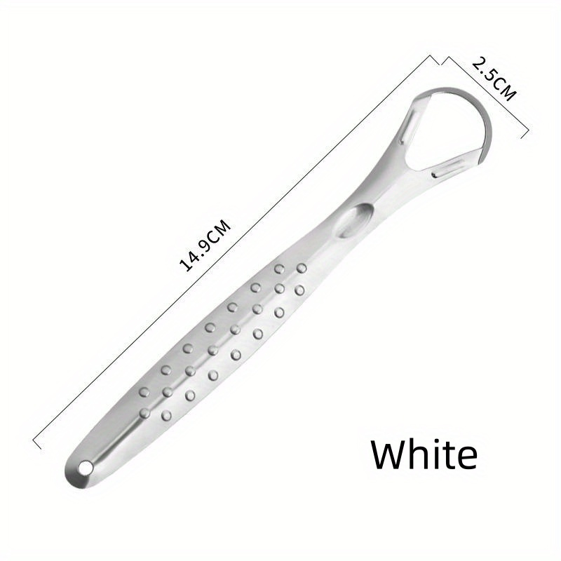 1pc Stainless Steel Tongue Scraper, Tongue Coating Cleaner, Oral Cleaning Tool