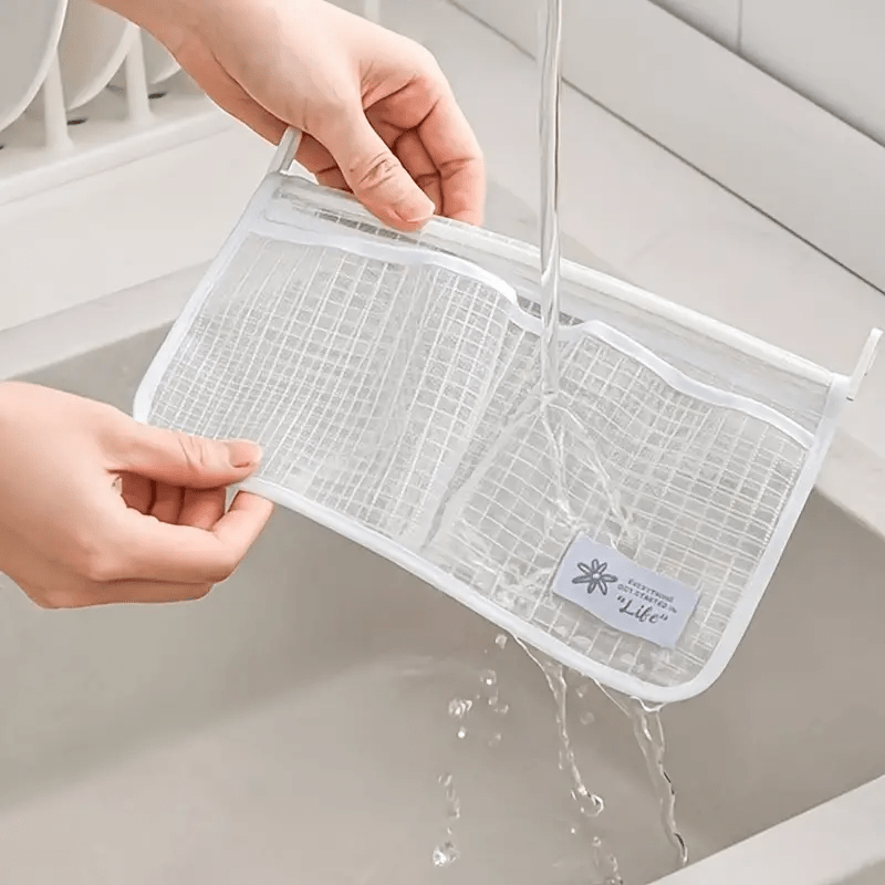 1pc multipurpose fabric refrigerator door organizer hanging mesh storage bag for kitchen   no electricity needed modern household fridge organization accessory details 4