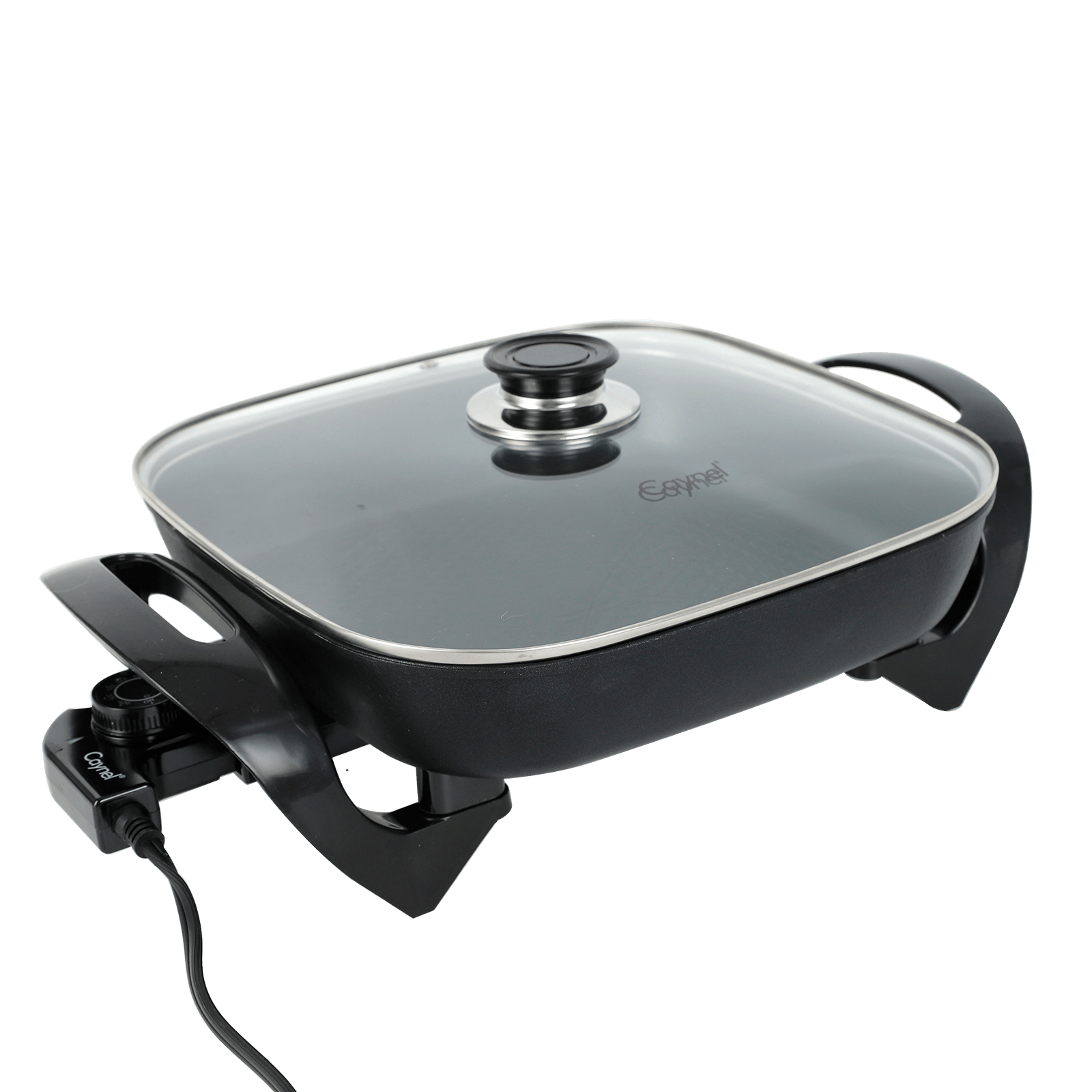 TEMU 12 X 12 Inch Nonstick Ceramic Electric With Glass Lid, Aluminum Body, 1400-watts, Adjustable Temperature Controller Goes Up To 420 Degrees For