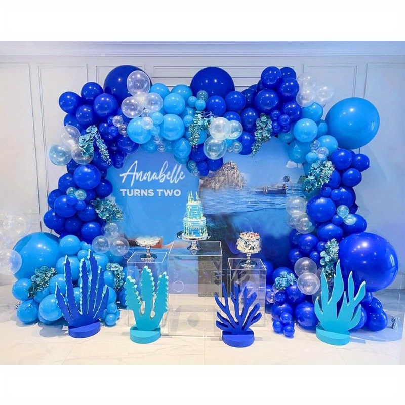 Dusty Blue Sand White Balloon Garland Arch Kit For Baby - Temu Italy