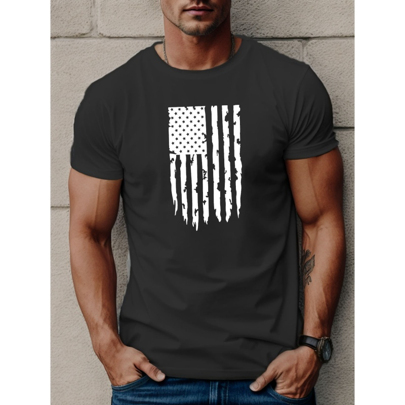 

This Is My Freedom Print Men's T-shirt Short Sleeve Crew Neck Tops Cotton Comfortable Breathable Spring Summer Clothing For Men
