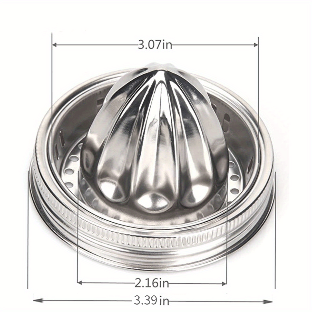 1pc stainless steel citrus juicer for mason jar wide mouth food grade metal juicing tool kitchen supplies home kitchen essentials details 0