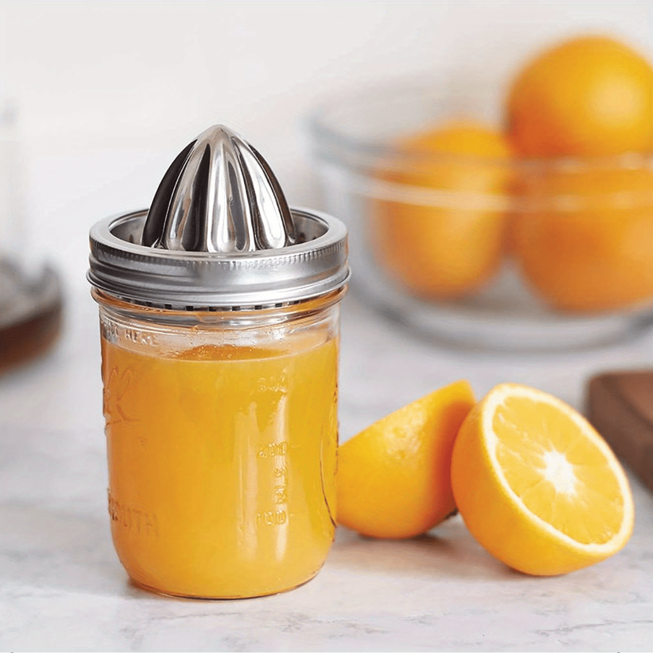 1pc stainless steel citrus juicer for mason jar wide mouth food grade metal juicing tool kitchen supplies home kitchen essentials details 1