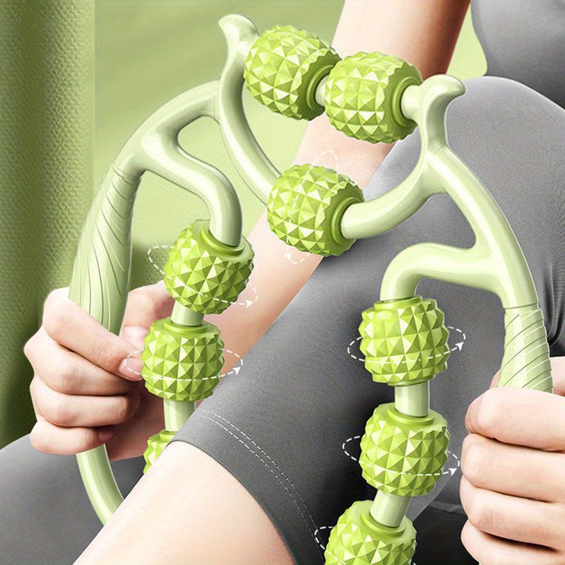 

U-shaped Pilates & Yoga Massage Roller - Anti-cellulite, Leg Slimming & Tool For Fitness Enthusiasts Yoga Bolster Yoga Straps For Mat