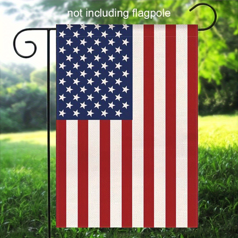 

1pc, Flag Usa Garden Flag, 4th Garden Flag, Double Sided Garden Yard Flag, Home Decor, Outside Decor, Yard Decor, Garden Decor, Holiday Decor, No Flagpole 12x18in