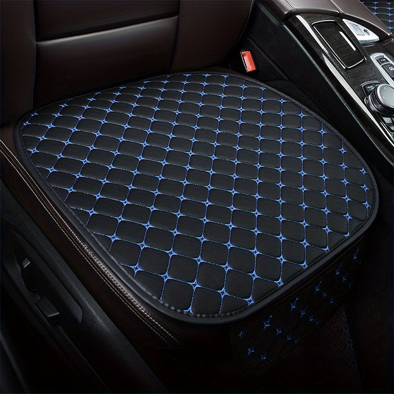 New Comfortable Faux Leather Car Seat Cushion Star Embroidery Single Piece No Back Non-slip Universal Seat Cushion