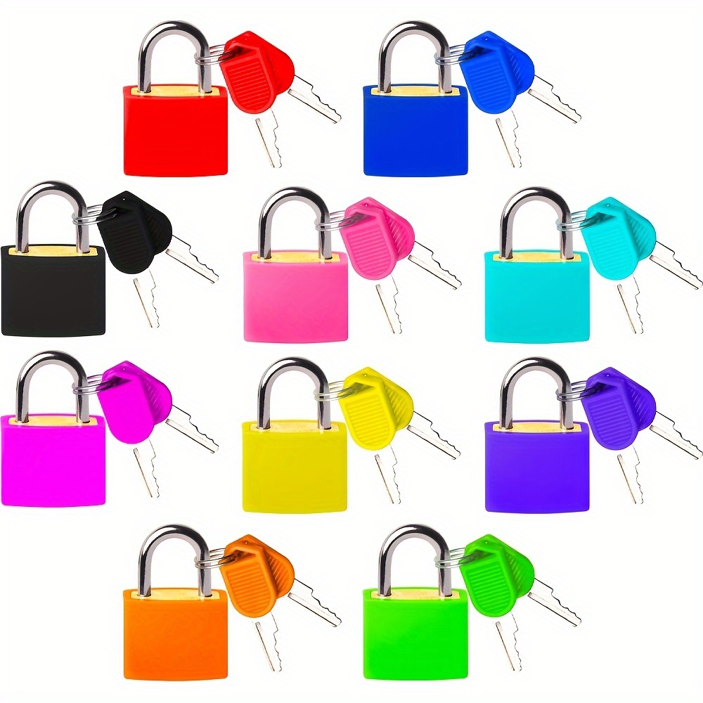 

1/3/6/10pcs, Mini Colorful Locks With Keys For Suitcase And Luggage, Metal Keyed Padlocks For School Gym Classroom Matching Game Travel Backpack