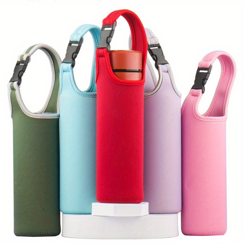 

1pc Water Bottle Sleeve, Solid Color Cup Cover, Portable Protective Holder For Travel & Outdoor Use