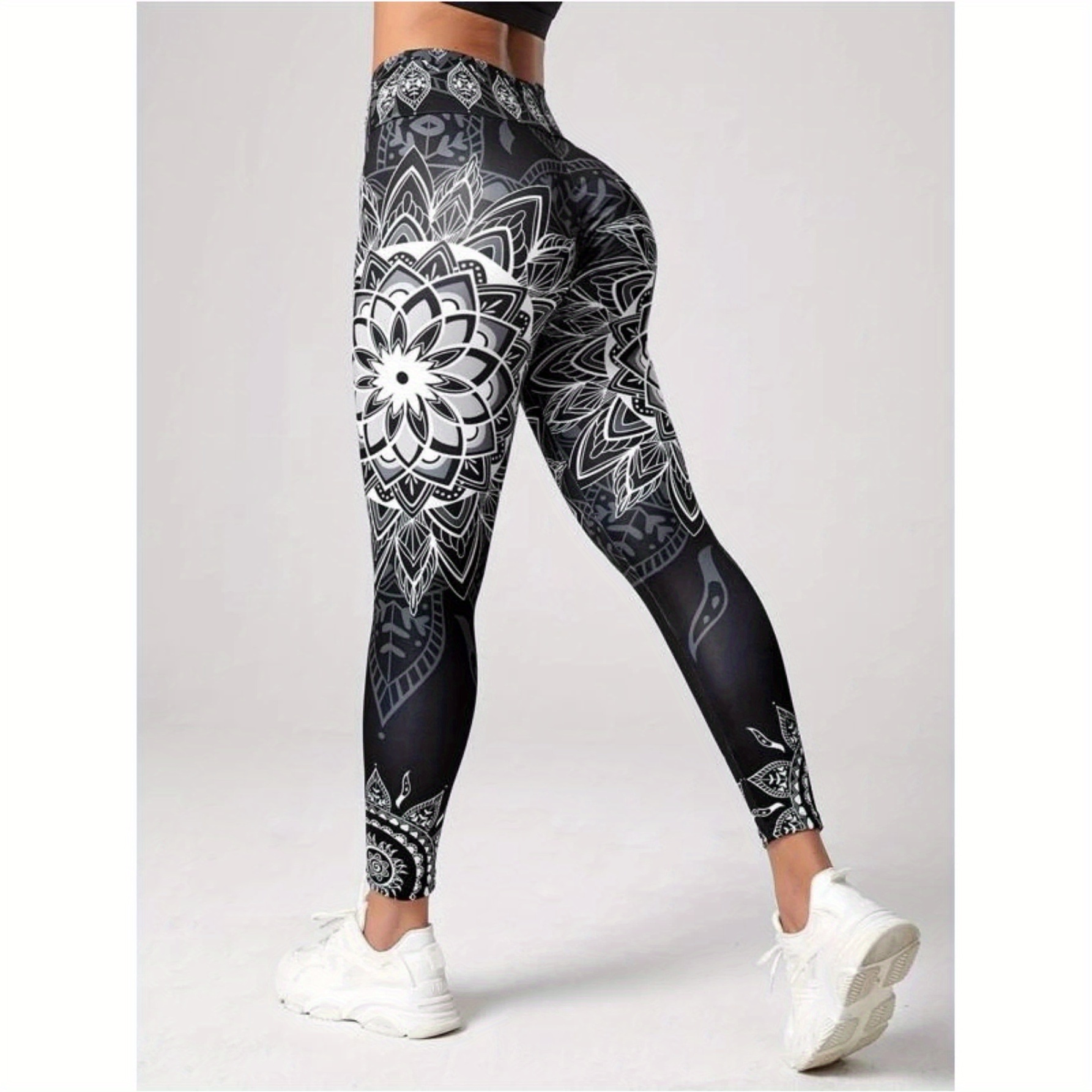 

Women's High-waist Tummy Control Yoga Leggings, Slimming Stretchy Athletic Fashionable Workout Pants