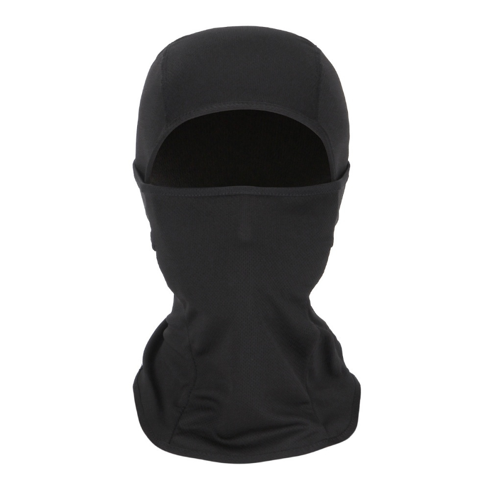 1pc Black Windproof UV Protection Balaclava Face Mask, Breathable Full Face  Cover Unisex Motorcycle Headwear, For Outdoor Cycling Skiing