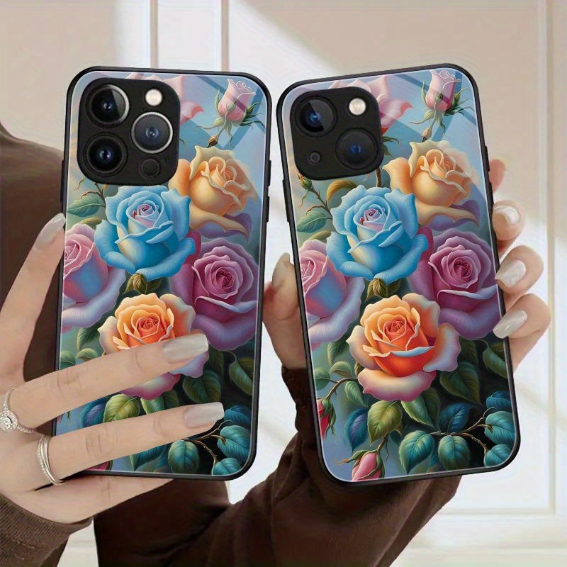 

Fashion Dazzling Phone Case Glass Back Cover For Iphone 15 Pro Max 15 Plus For Iphone 14 Pro Max 14 Plus 13 Pro Max 12 Pro Max 11 Pro Max