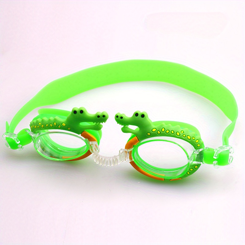 

1pc Cute Cartoon Swimming Goggles, Adjustable Waterproof And Anti-fog Swimming Glasses