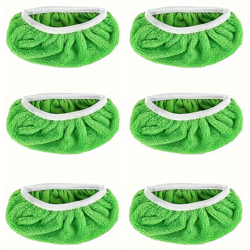 item picture 6pcs washable reusable mop pads high absorption durable flat floor cloths for   wet and dry use