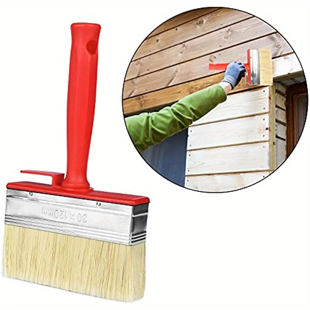 

1pc Durable Industrial Paint Brush With Long Bristles For Wall Coating And Decoration