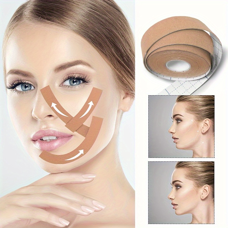 

Facial Tape - Non-invasive Facial Tool - Multifunctional High Elasticity Care For Forehead, Eyes, Face And Neck