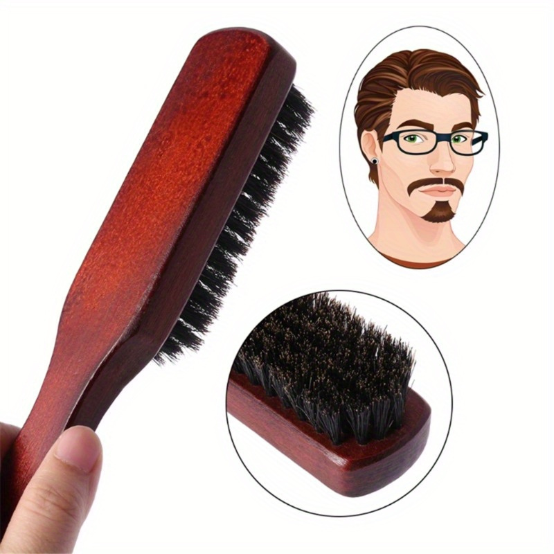 

1pc, Burgundy Bristle Hair Brush, Styling Comb For Straightening & Curling, Hair Care Tool For Salon & Personal Use