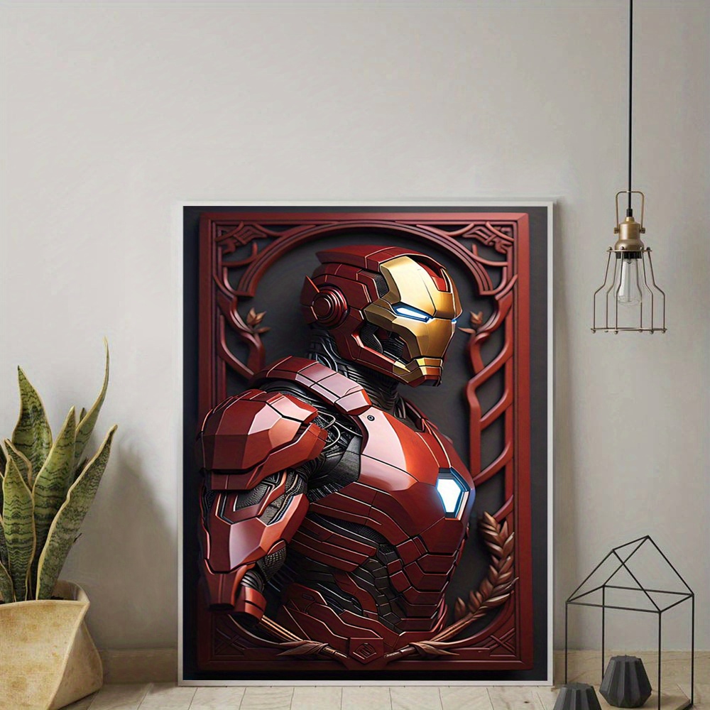 

1pc Iron Man Wall Decor, Superheroes Canvas Print,classic Role Decorative Painting,wall Art Poster,waterproof Canvas,suitablebedroom,home,living Room,office,bathroom,ideal Gifts,no Frame