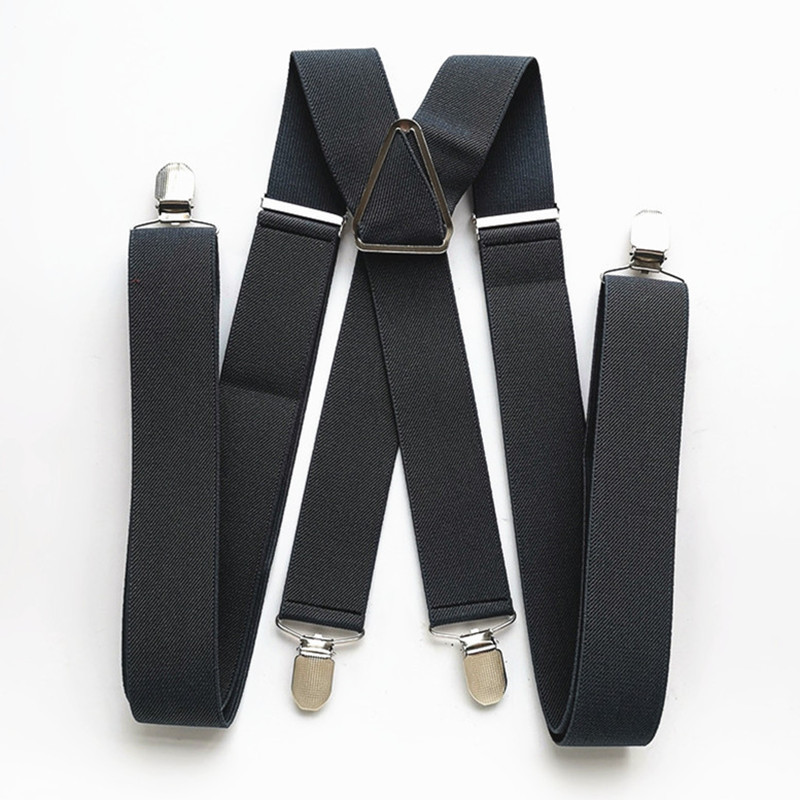 

Men's Suspender, Wide Adjustable Elastic X Back Clips On Pants Braces, For Men And Women