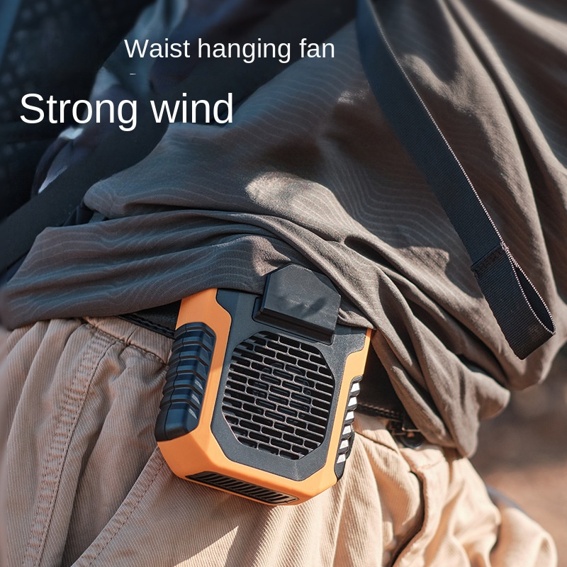 

1pc, Portable Waist-hanging Mini Fan, Strong Wind Neck Fan Design, Usb Rechargeable, No-blade Easy Wear Fan, Outdoor, Plastic Material (3.54'' X 4.72'')