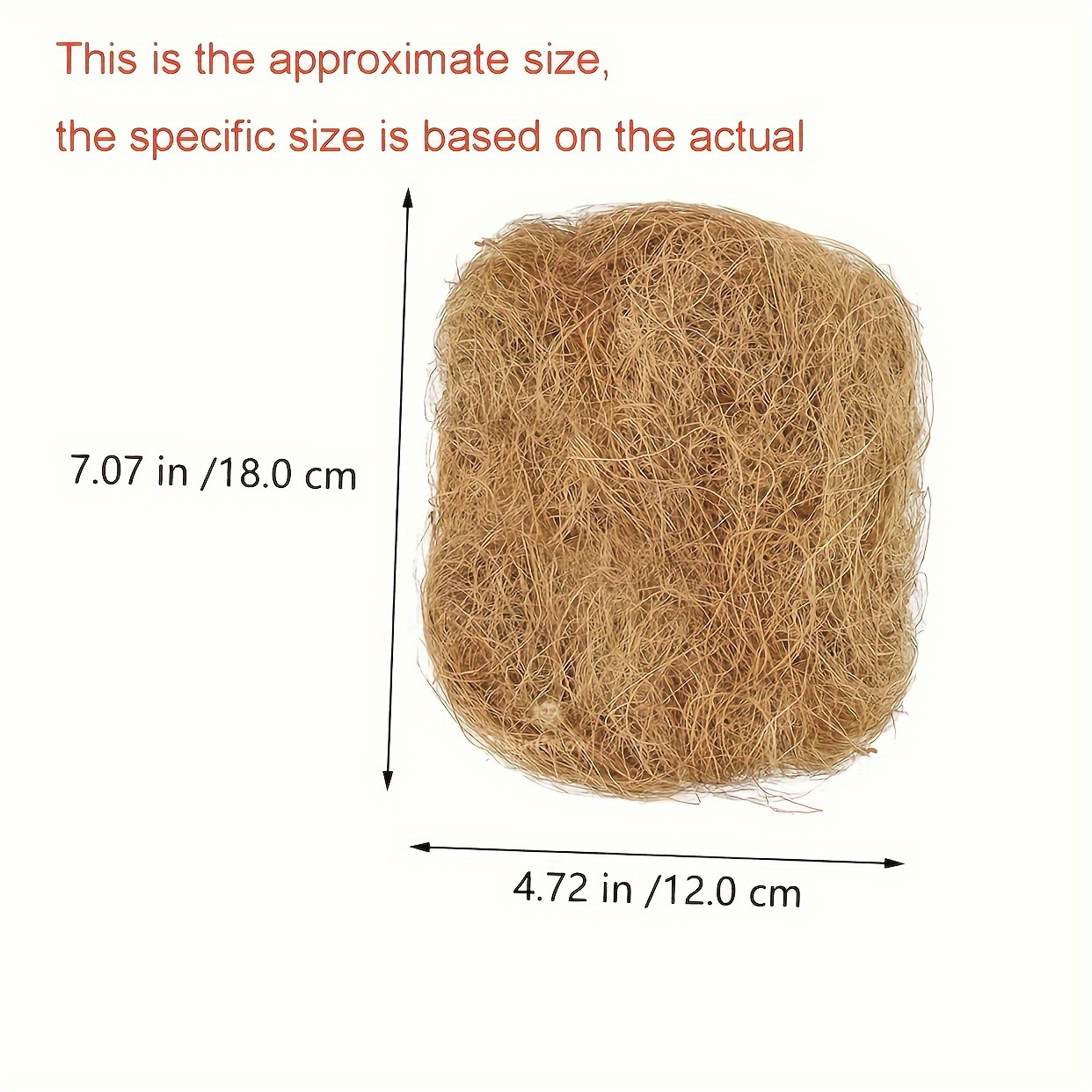 Grow Organiks Coconut Fibre Animal Bedding, Bird Nesting Material (200 GMS), Chicken Nesting Pads, Hamster Bedding, Coco Husk For Plants